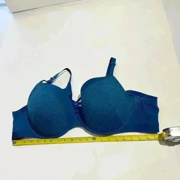 Torrid Curve Teal Cheetah Leopard Print Underwire Bombshell Bra Womens Size 50B - Picture 10 of 13